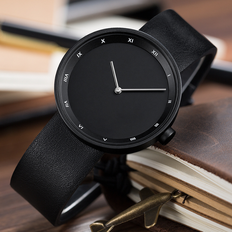 Quarz Armbanduhr im minimalistischen Stil