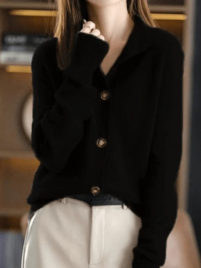 Sofia Knopf Strickjacke