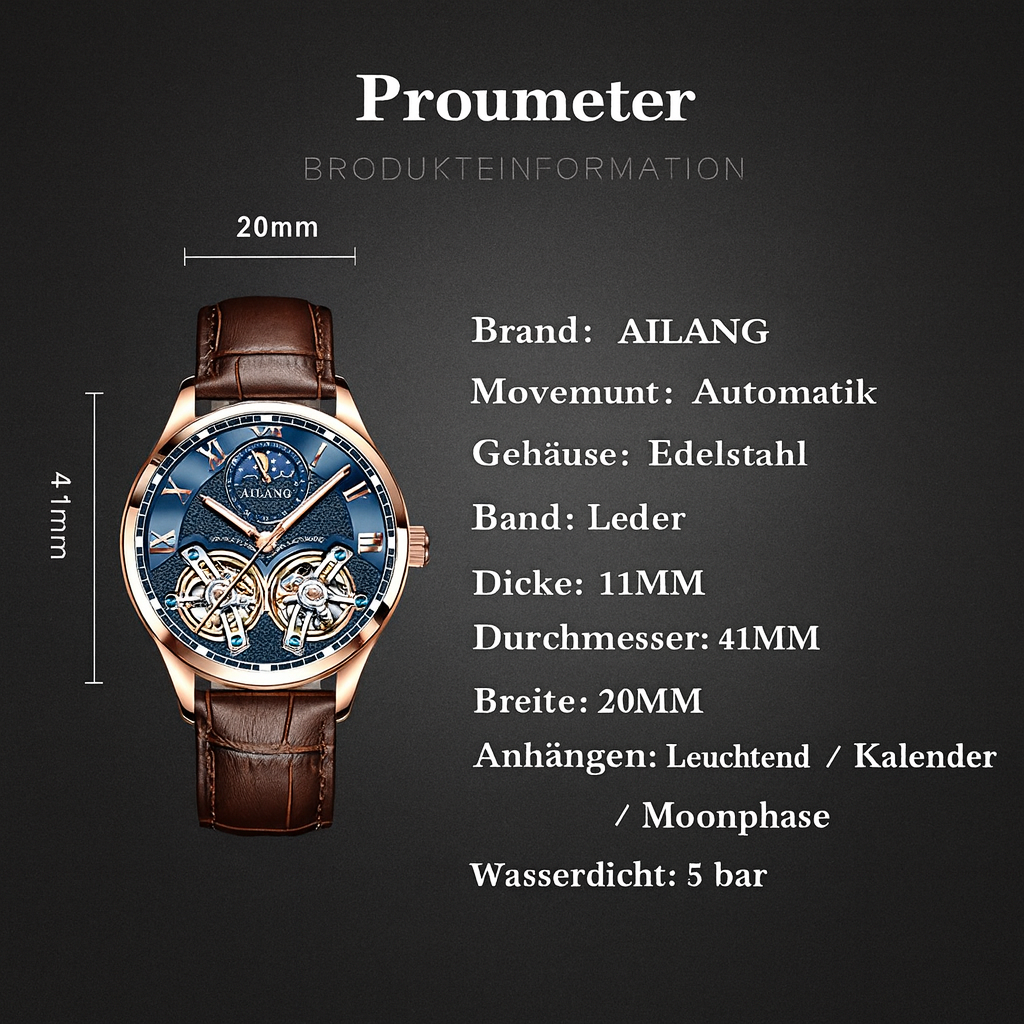 Tourbillon Geschäft Mechanische Uhr