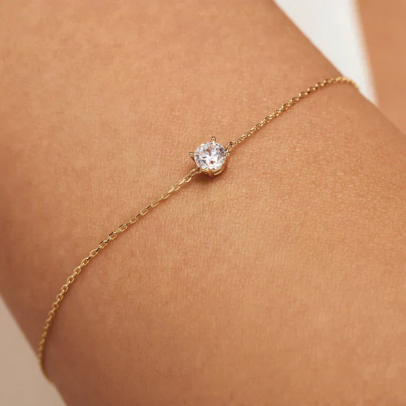 Cléa Moissanit-Stein-Armband | Gold