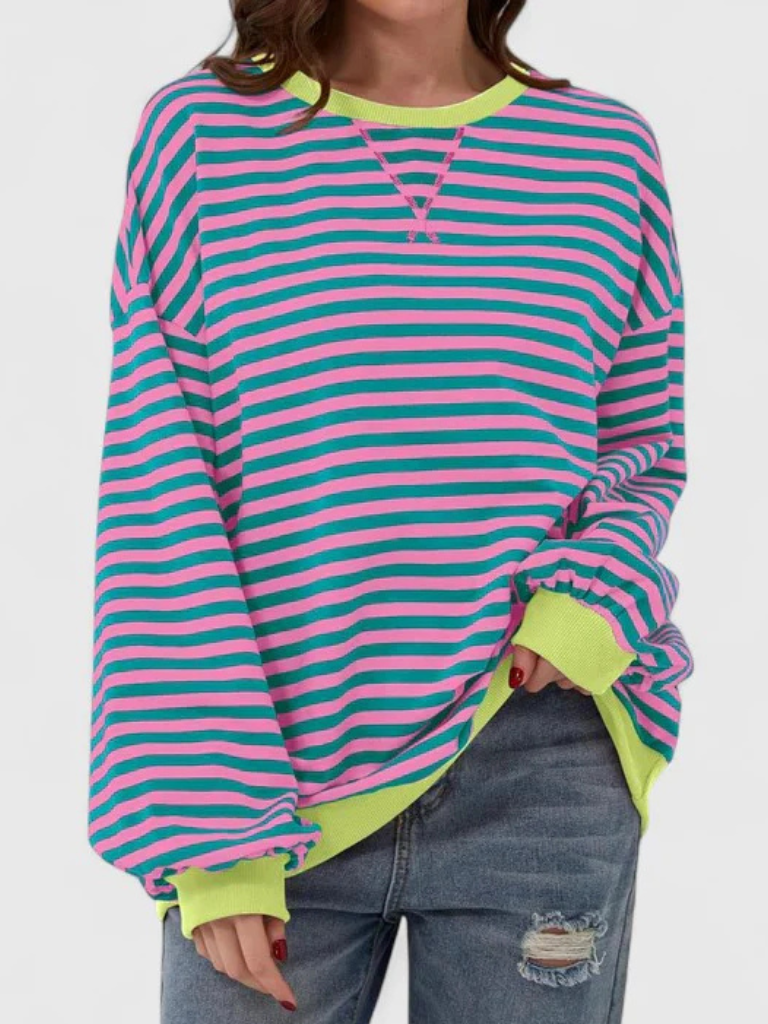 Issah Gemütlicher Gestreifter Pullover