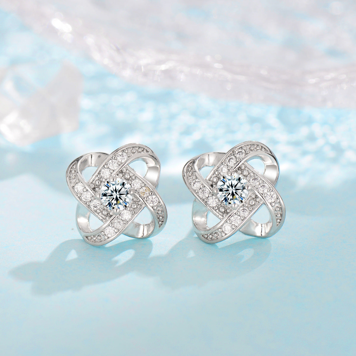 Fleur de Givre Klee-Knoten-Set | Weißgold