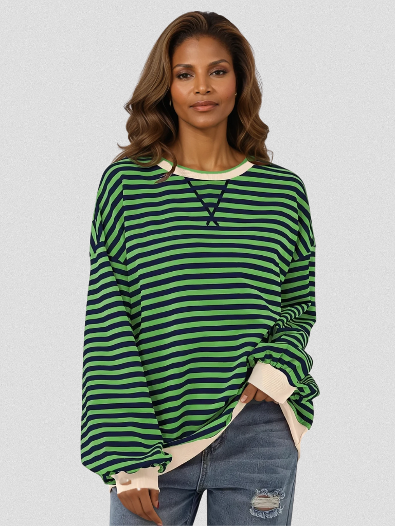 Issah Gemütlicher Gestreifter Pullover