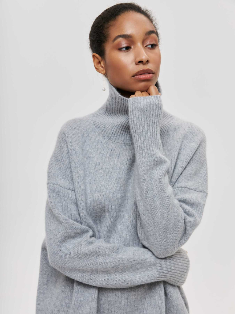 Elena Strickpullover Mit Hochkragen