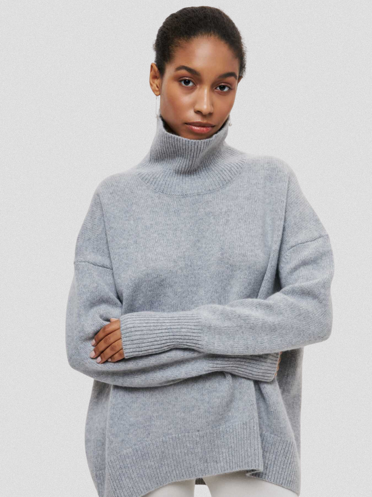 Elena Strickpullover Mit Hochkragen