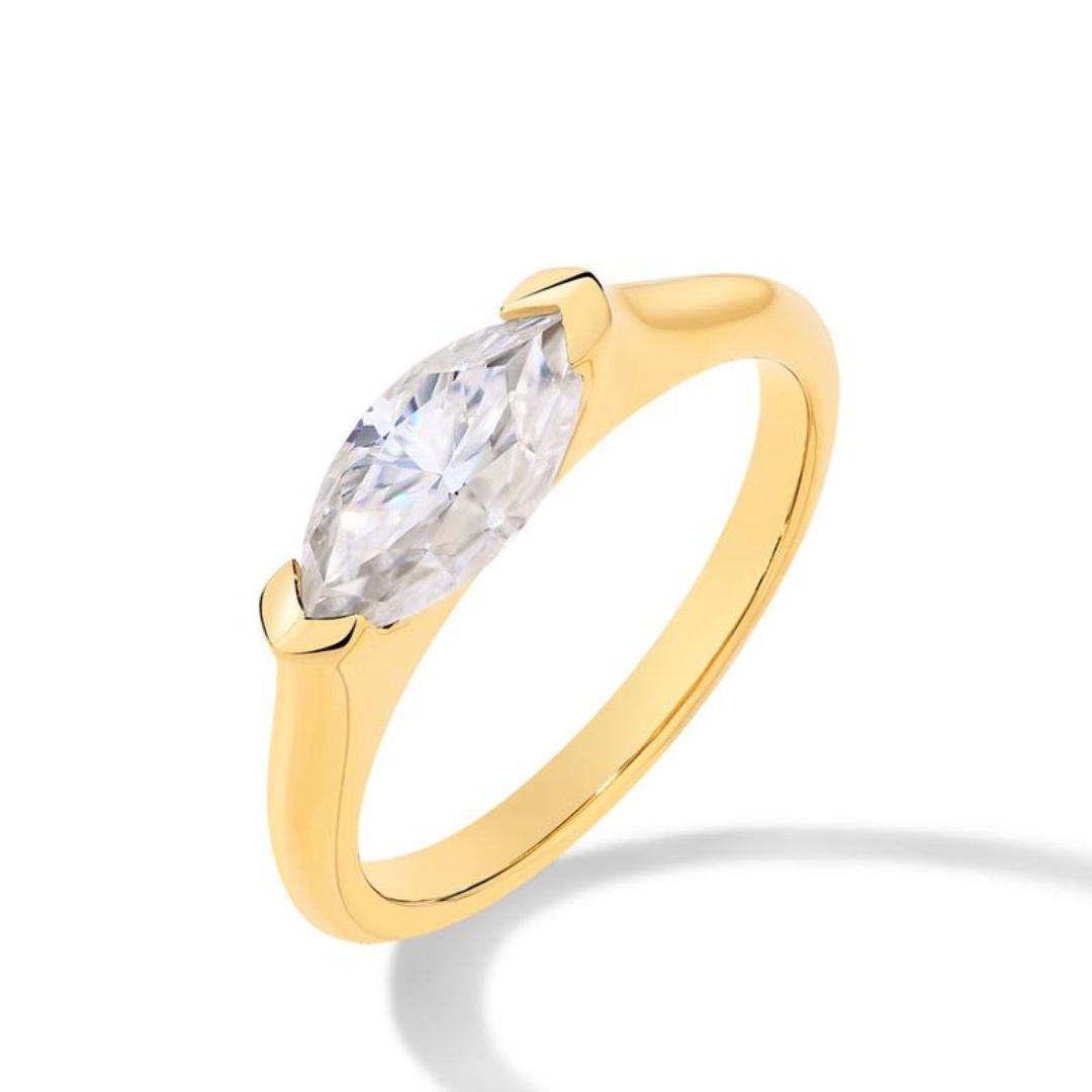 Hailey Playa Dünner Ring | Gold