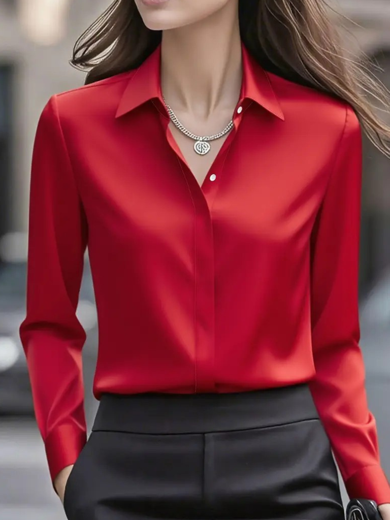 Marielle Bluse In Satin Schau