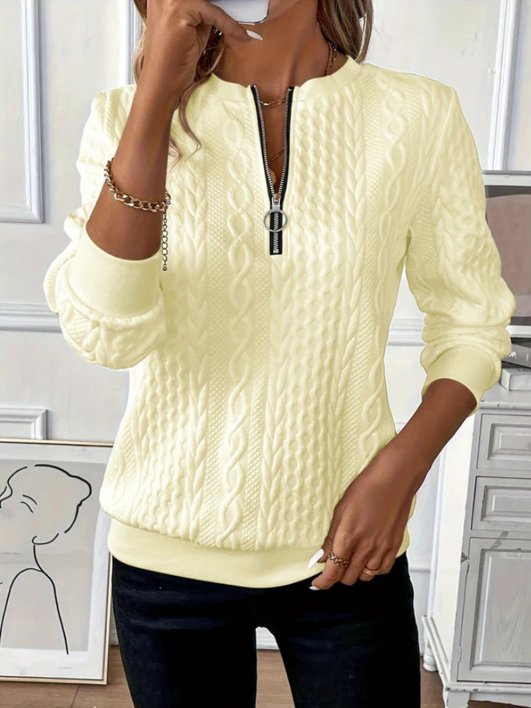 Thalienne Strickpullover Mit Reissverschluss