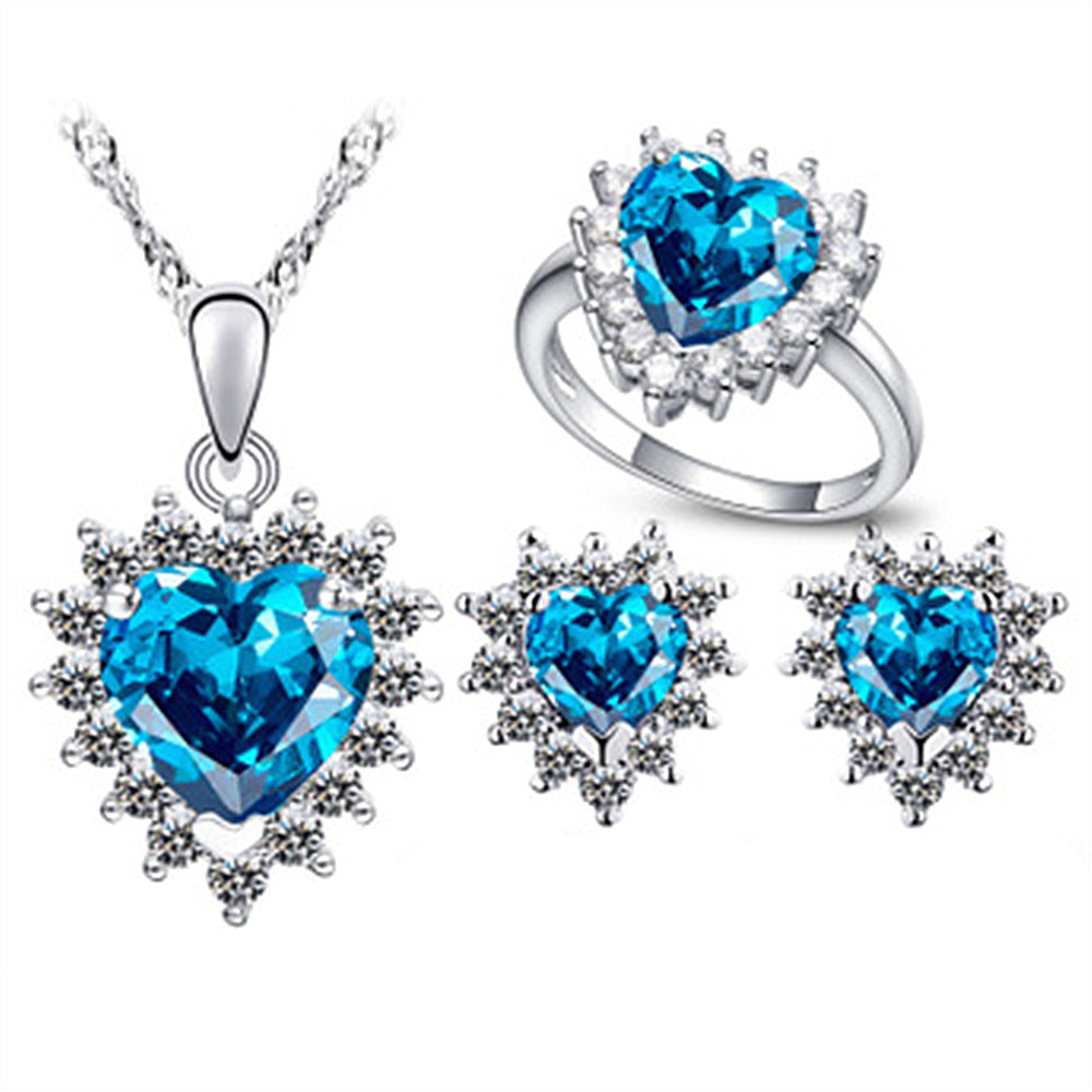 Saphira Vale Set | Weißgold