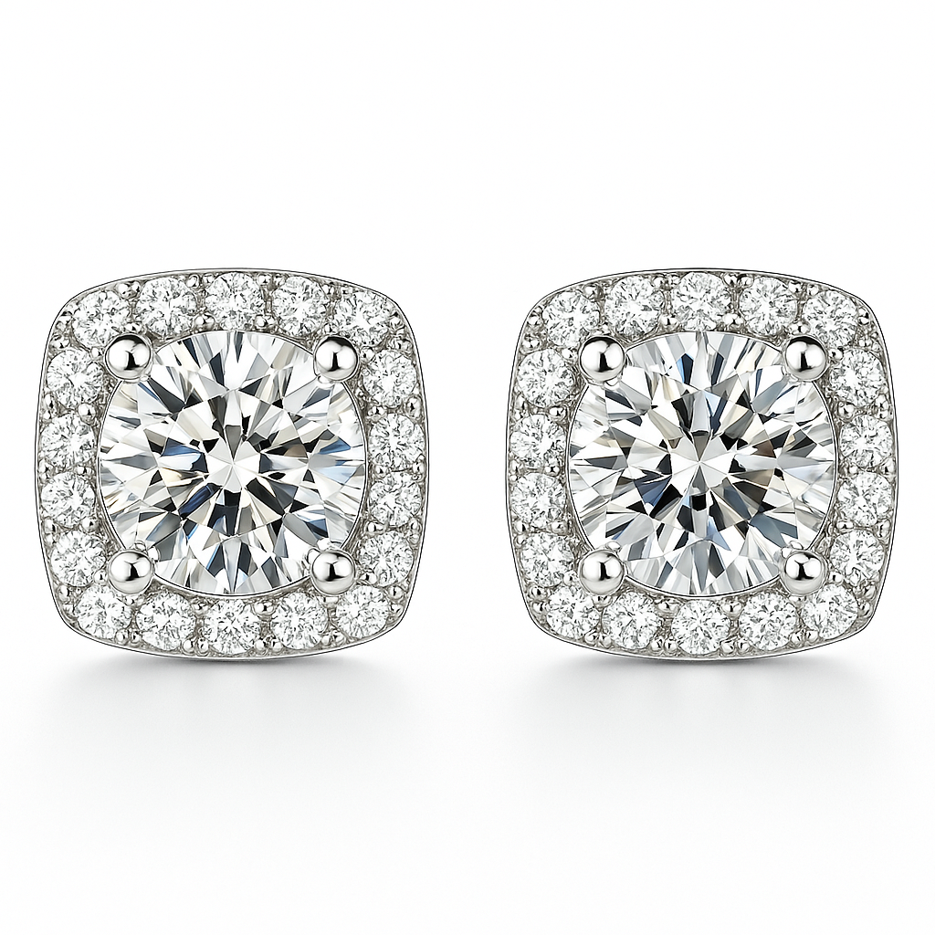 Glacé Glamour Ohrringe | Weißgold