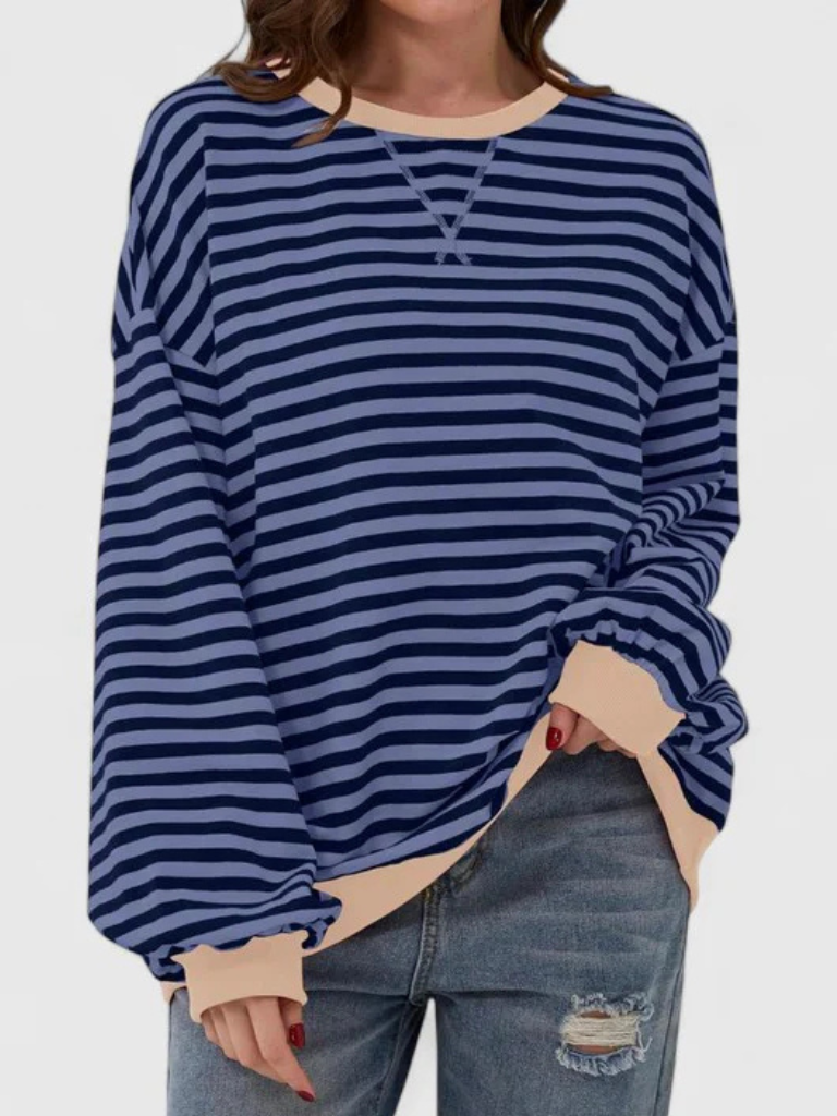 Issah Gemütlicher Gestreifter Pullover