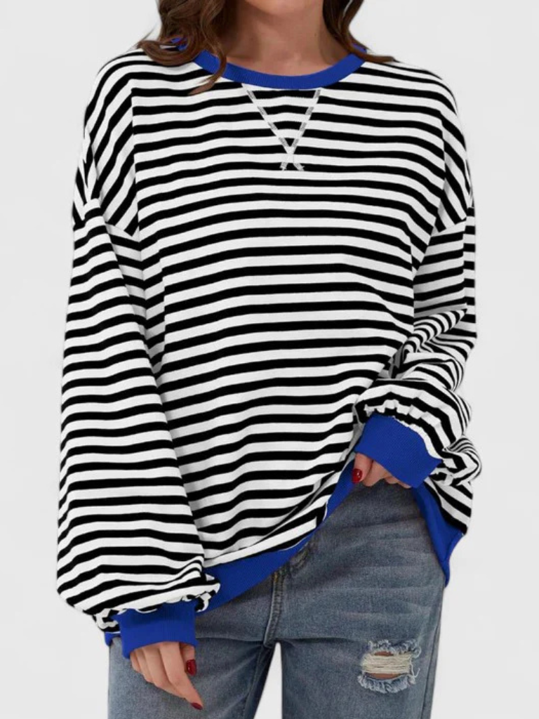 Issah Gemütlicher Gestreifter Pullover