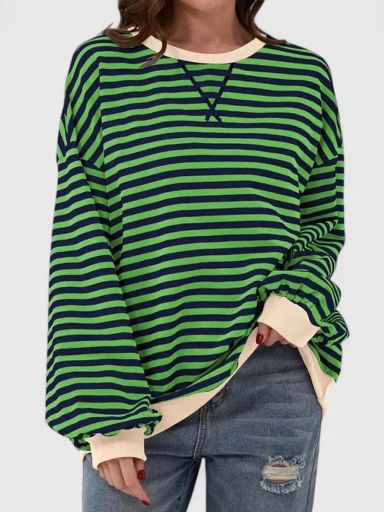 Issah Gemütlicher Gestreifter Pullover