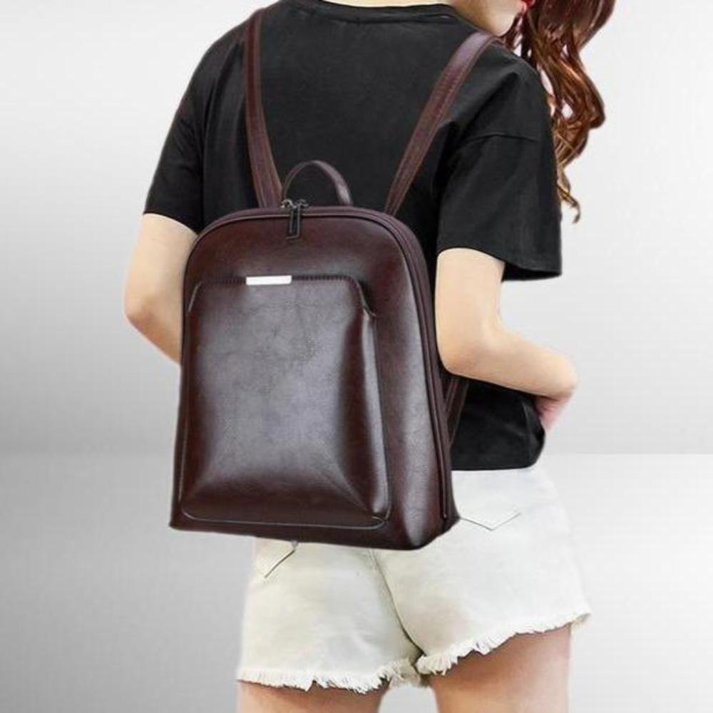 Klassischer Rucksack mit doppeltem Reißverschluss – elegantes Design