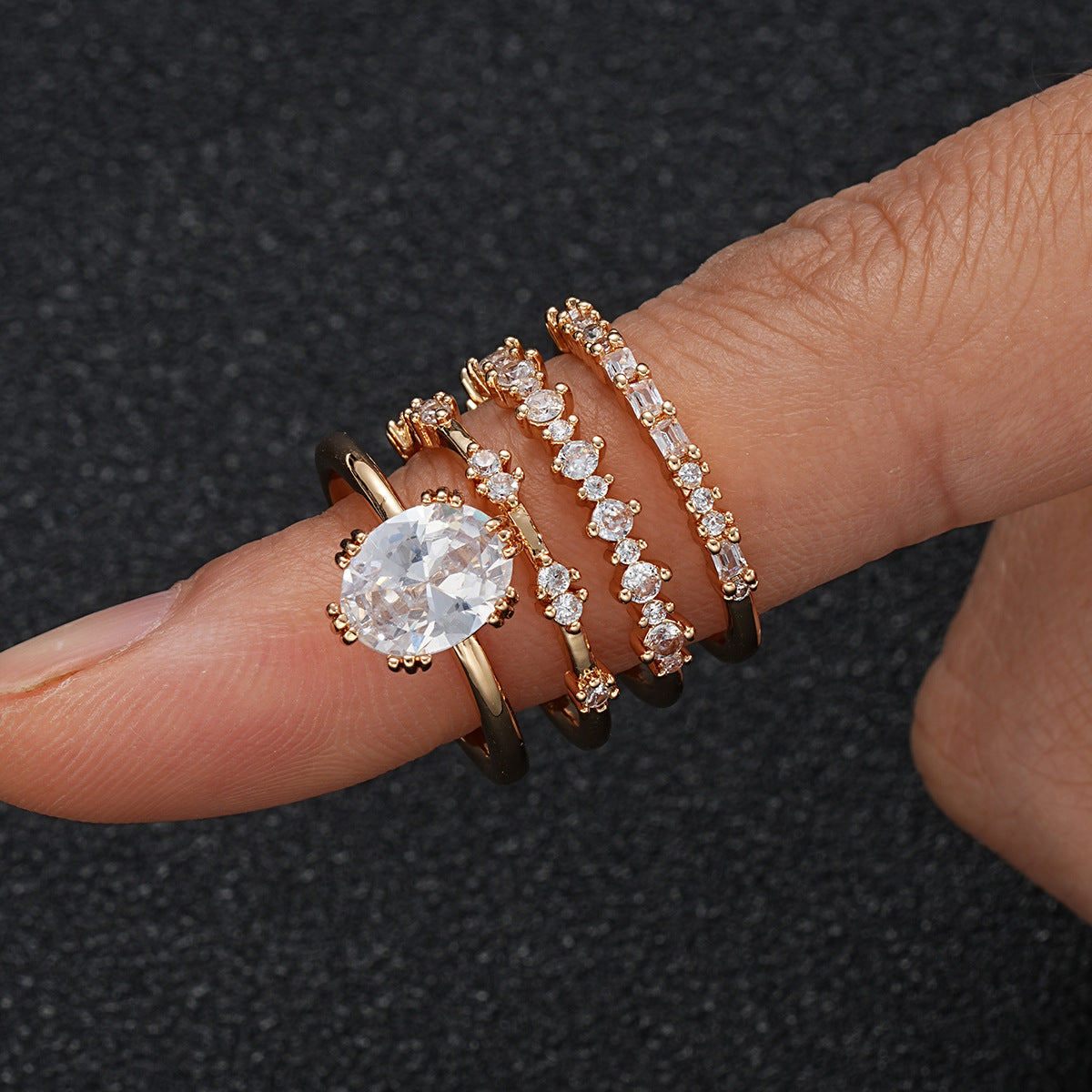 Goldenes Solène Viremont Ring Set