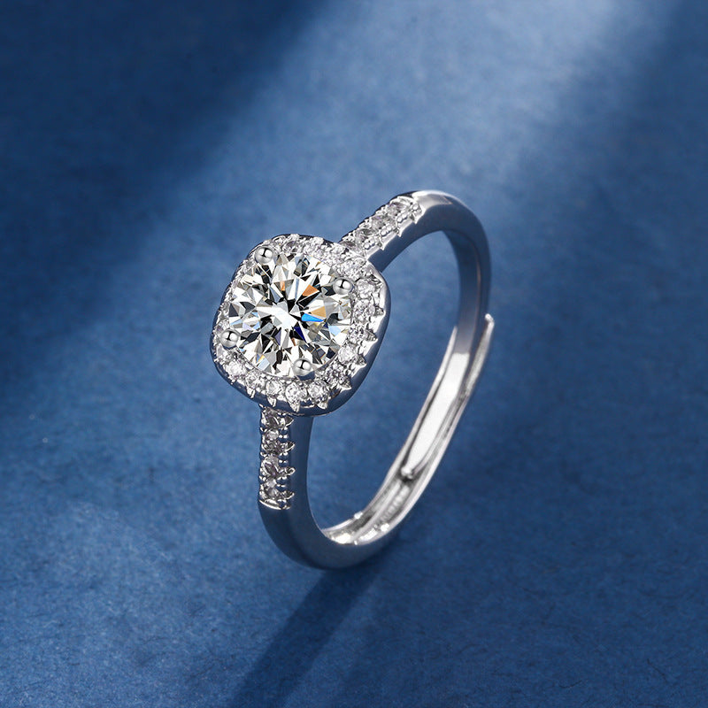 Aria Quadrat Radiant Satz | Weißgold