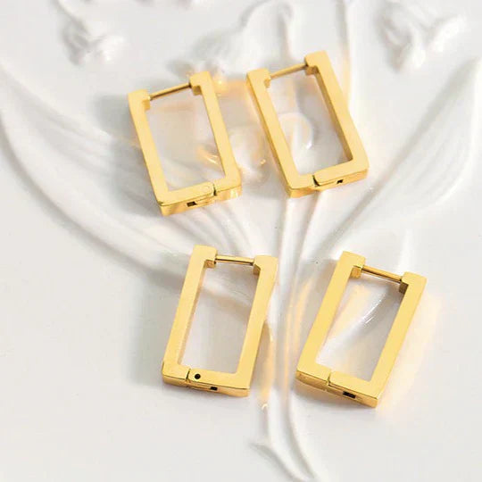 Goldene Terrafin Geometrica Ohrringe