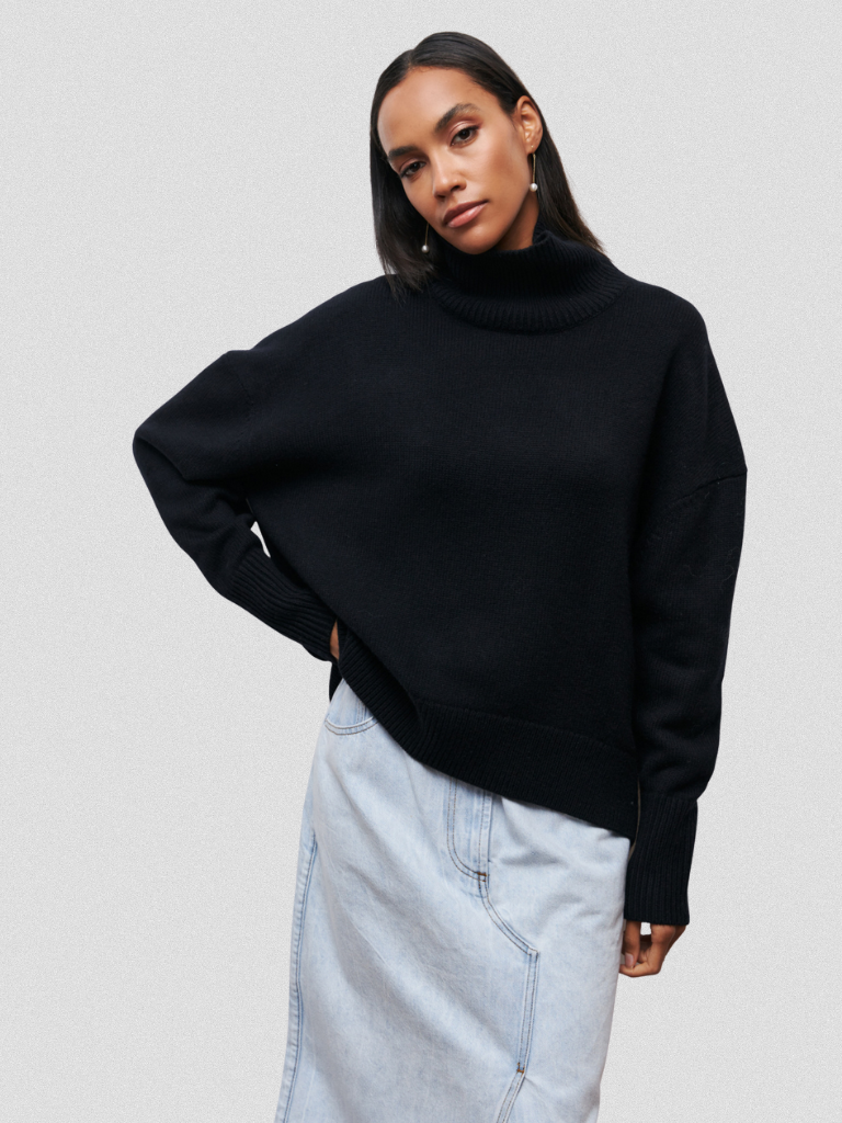Elena Strickpullover Mit Hochkragen