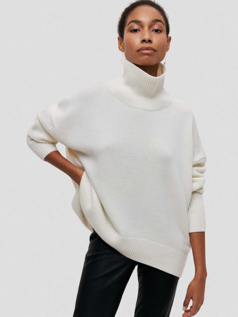 Elena Strickpullover Mit Hochkragen