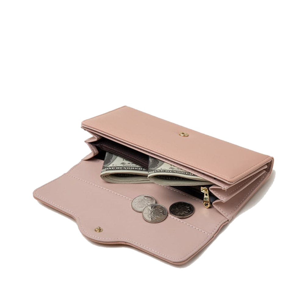 Münzfach – Elegante dreifach gefaltete Brieftasche