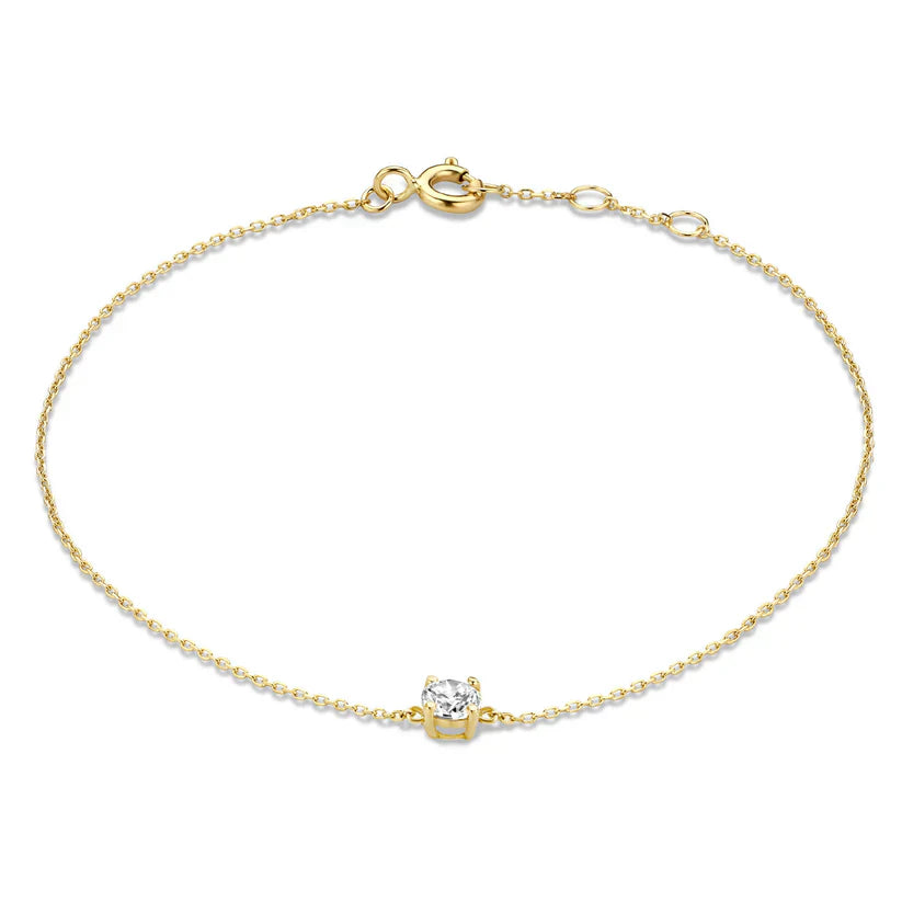 Cléa Moissanit-Stein-Armband | Gold