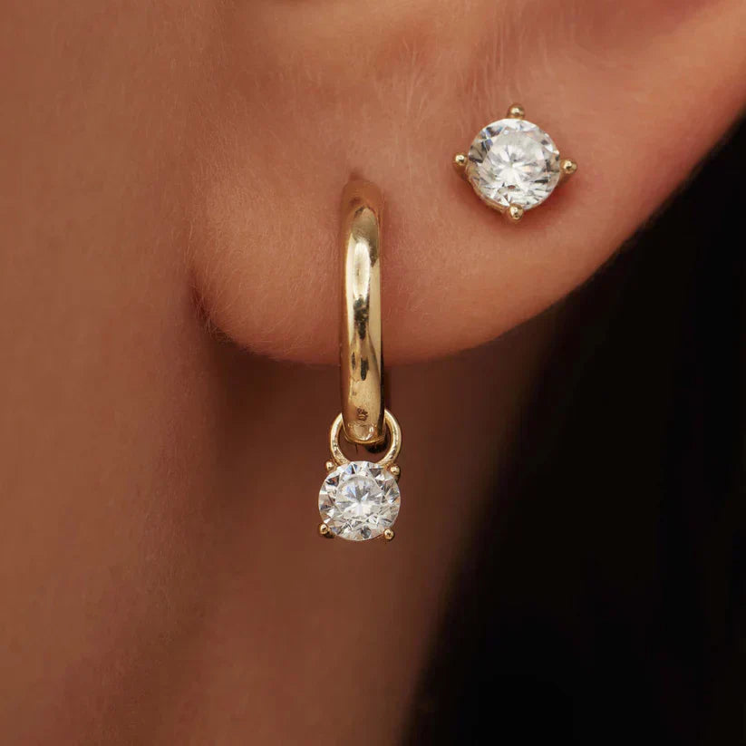 Larmes de Lune Stein-Ohrringe Set | Gold
